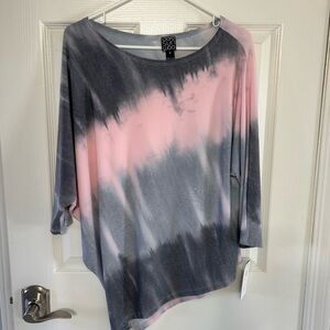 Clara Sunwoo Ombré print 3 quarter sleeve shirt NWT M